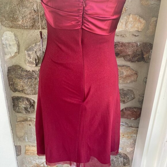 NWT Mac Duggal Couture Deadstock Vintage Satin Metalic Sparkle Bow Mini Dress 2 - Picture 10 of 13